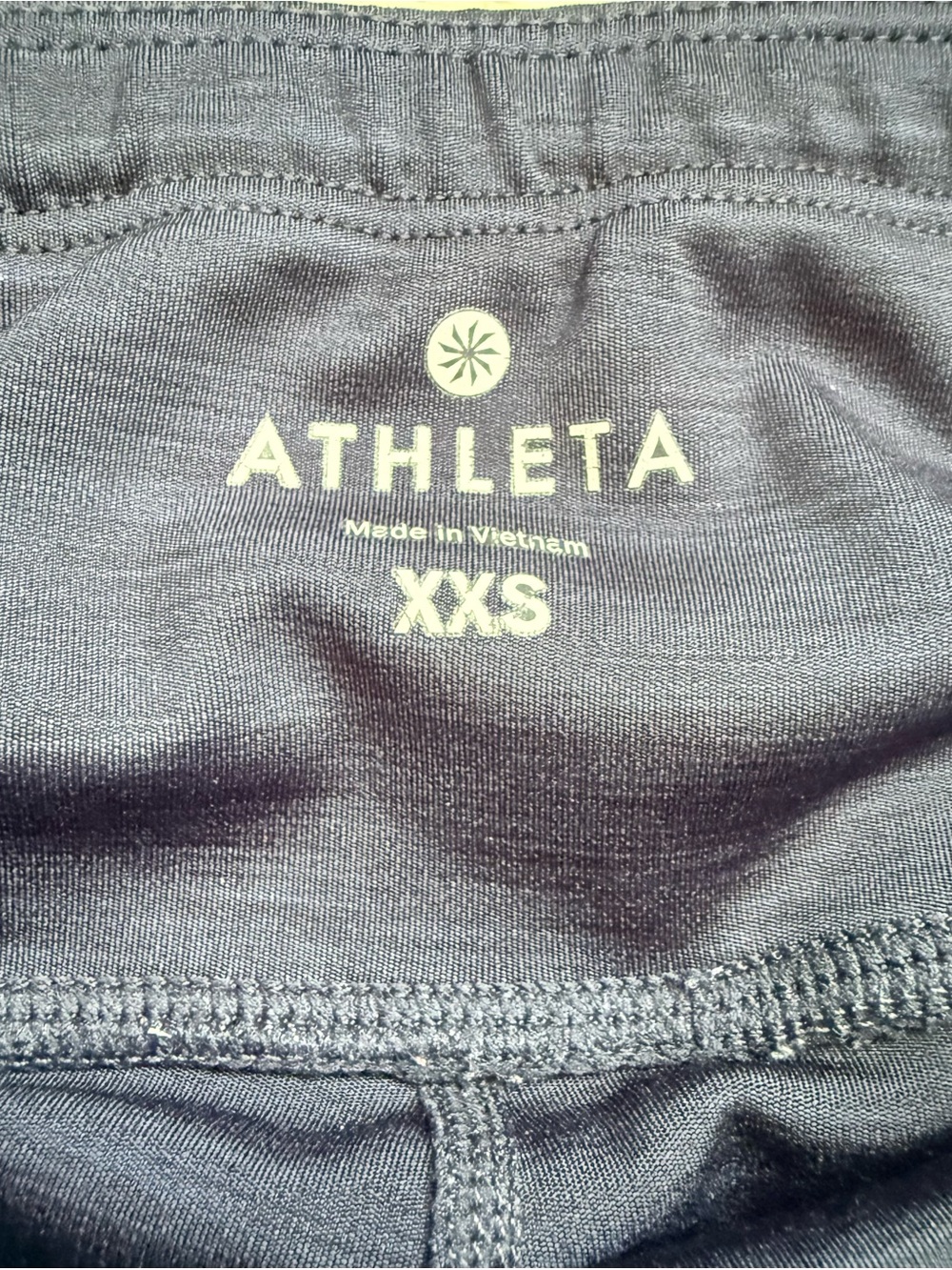 Athleta Women’s XXS Navy/Royal Blue/White 7/8 Athletic Leggings Zipped Pocket - Picture 4 of 7